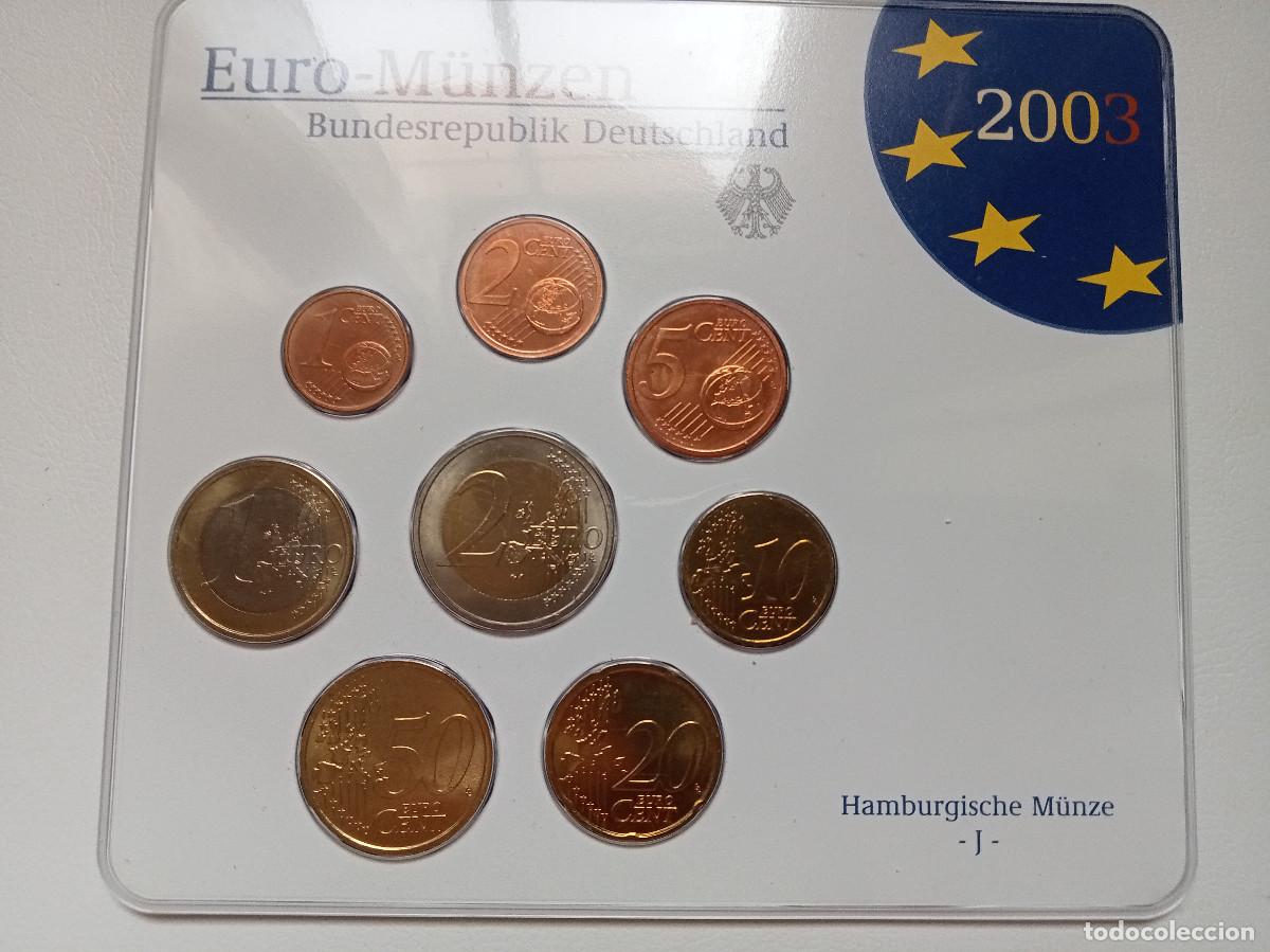 Euros: ALEMANIA EUROSET OFICIAL 8 VALORES 2003 J - HAMBURGO FDC
