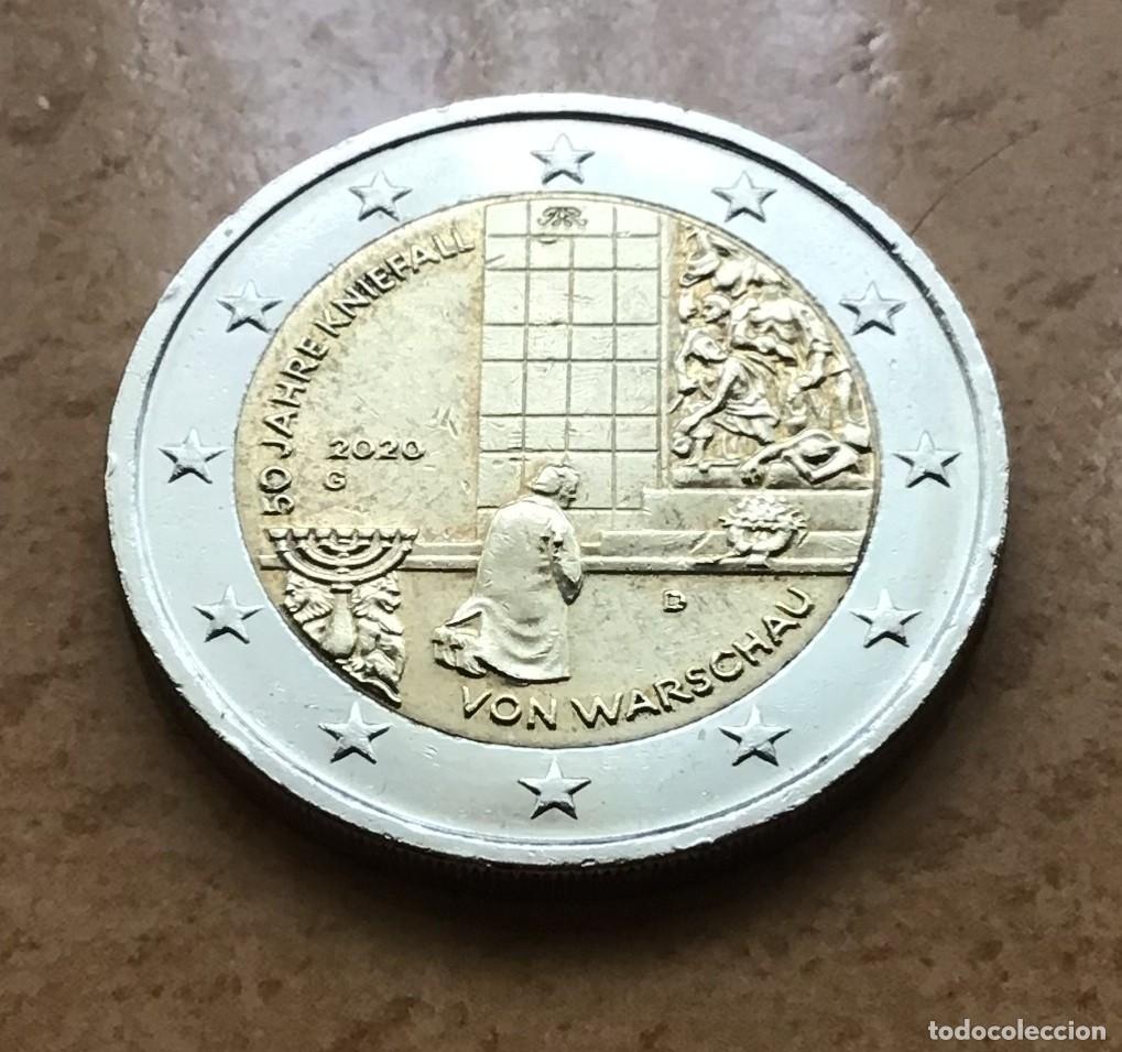 Euros: 2 euros conmemorativos de Alemania. Genuflexi&oacute;n de Varsovia. A&ntilde;o 2020 ceca G