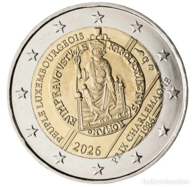 Euros: LUXEMBURGO 2 EUROS 2026 CONM. - 40 ANIV. PREMIO CARLOMAGNO - DE ROLLO -