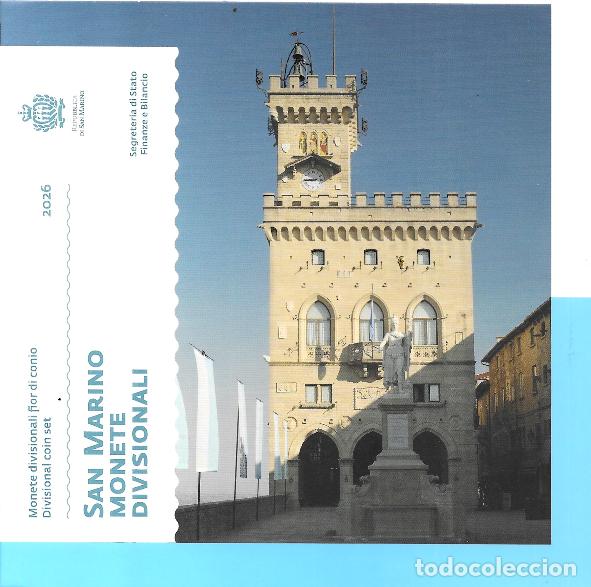 Euros: SAN MARINO 2026. CARTERA, EUROSET DE 8 VALORES. SERIE DE 1 C. A 2 &euro;.