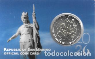 Euros: SAN MARINO 2026. COINCARD DE 2 &euro; DE LA ESTATUA DE LA LIBERTAD.