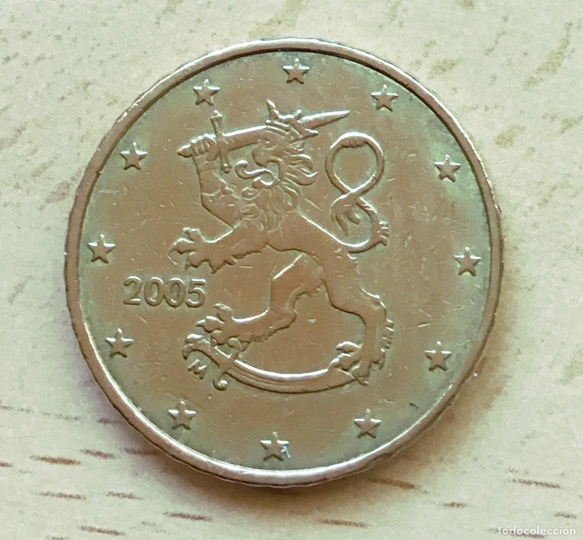 Euros: 50 c&eacute;ntimos de euro de Finlandia. A&ntilde;o 2005