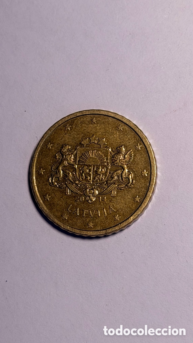 Euros: Moneda 50 centimos Letonia | 2014