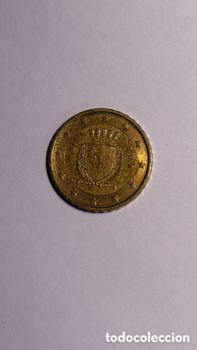 Euros: Moneda 10 c&eacute;ntimos Malta 2008