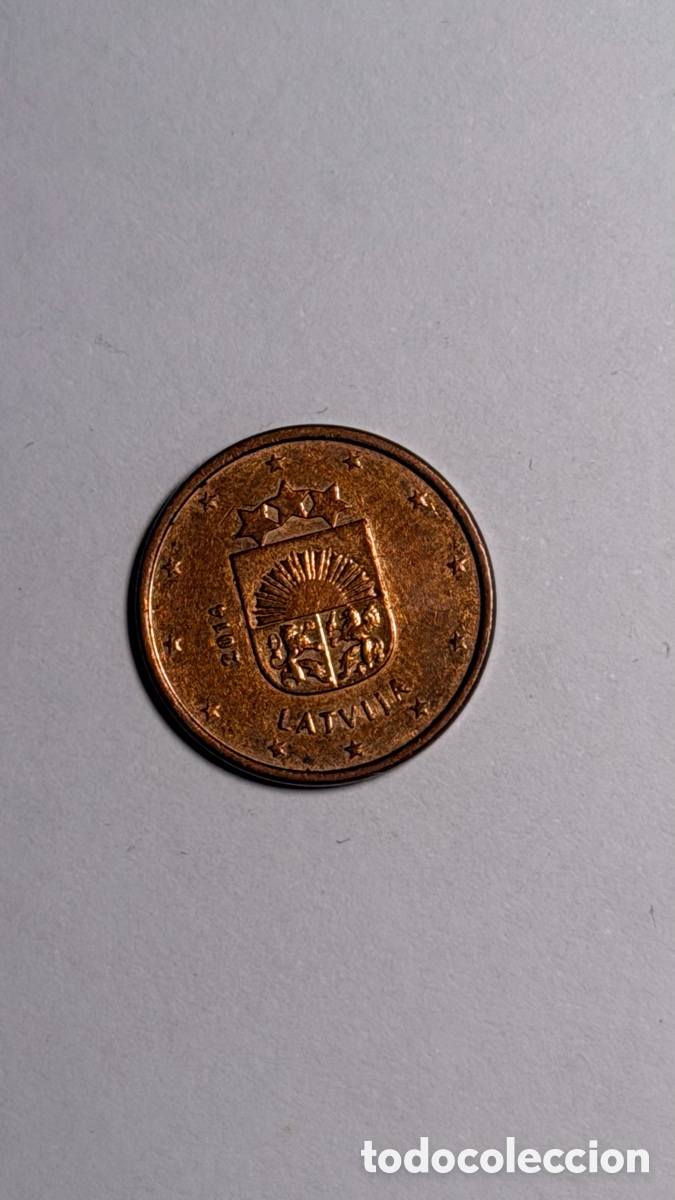 Euros: Moneda 1 c&eacute;ntimo Euro Letonia | 2014 - Foto 1