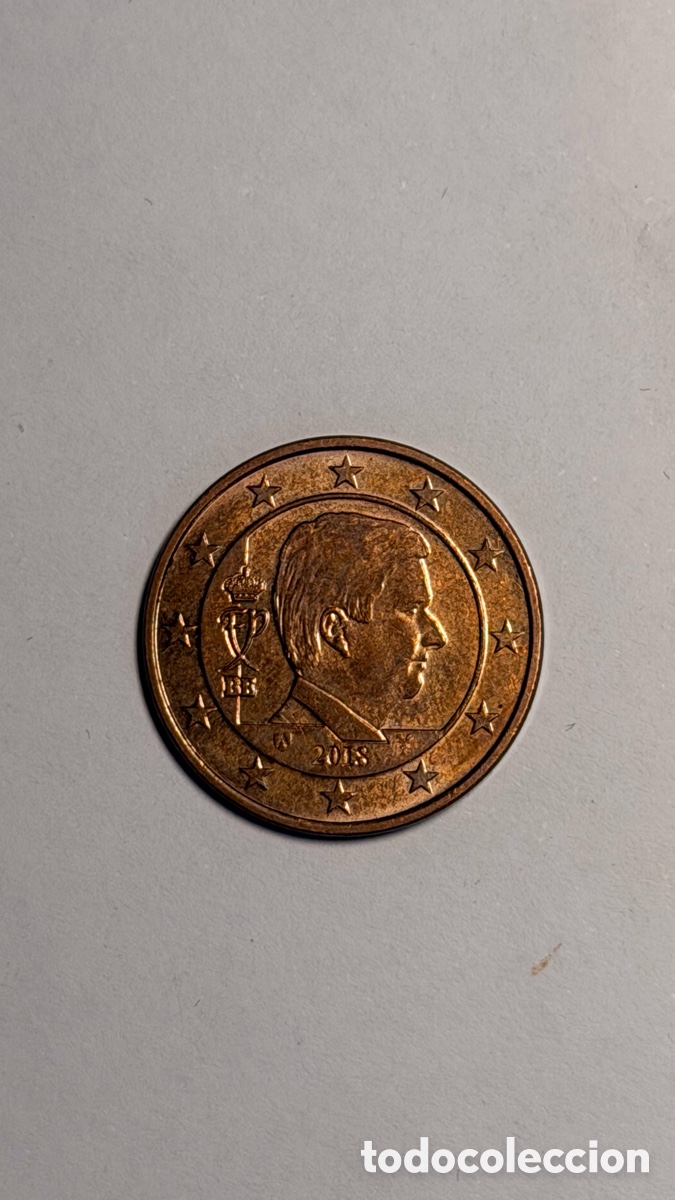 Euros: Moneda 5 c&eacute;ntimos euro B&eacute;lgica | 2018