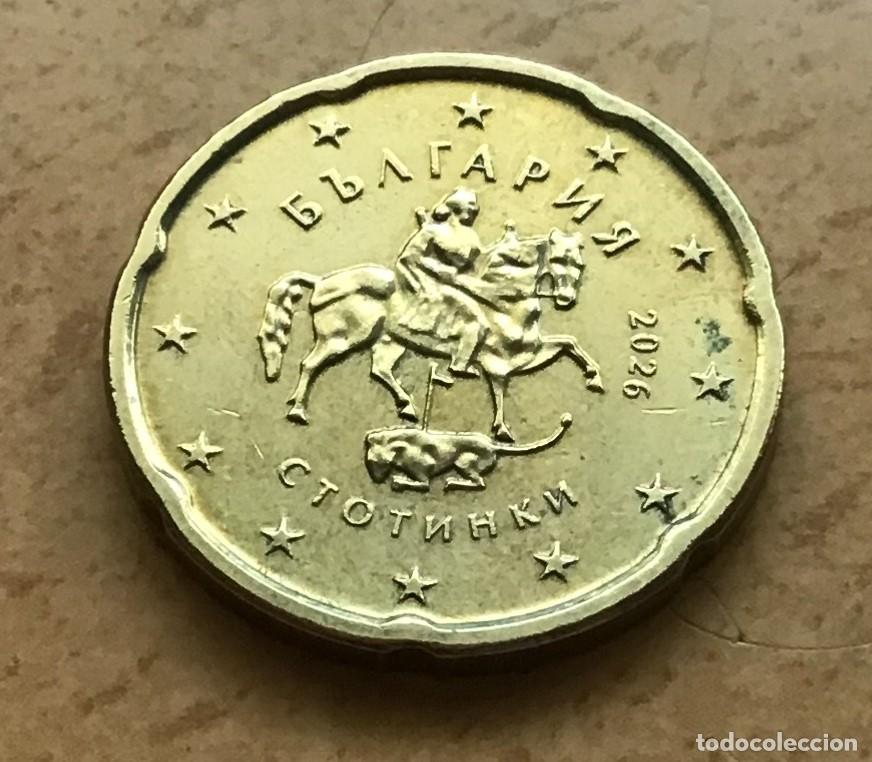 Euros: 20 c&eacute;ntimos de euro de Bulgaria. A&ntilde;o 2026
