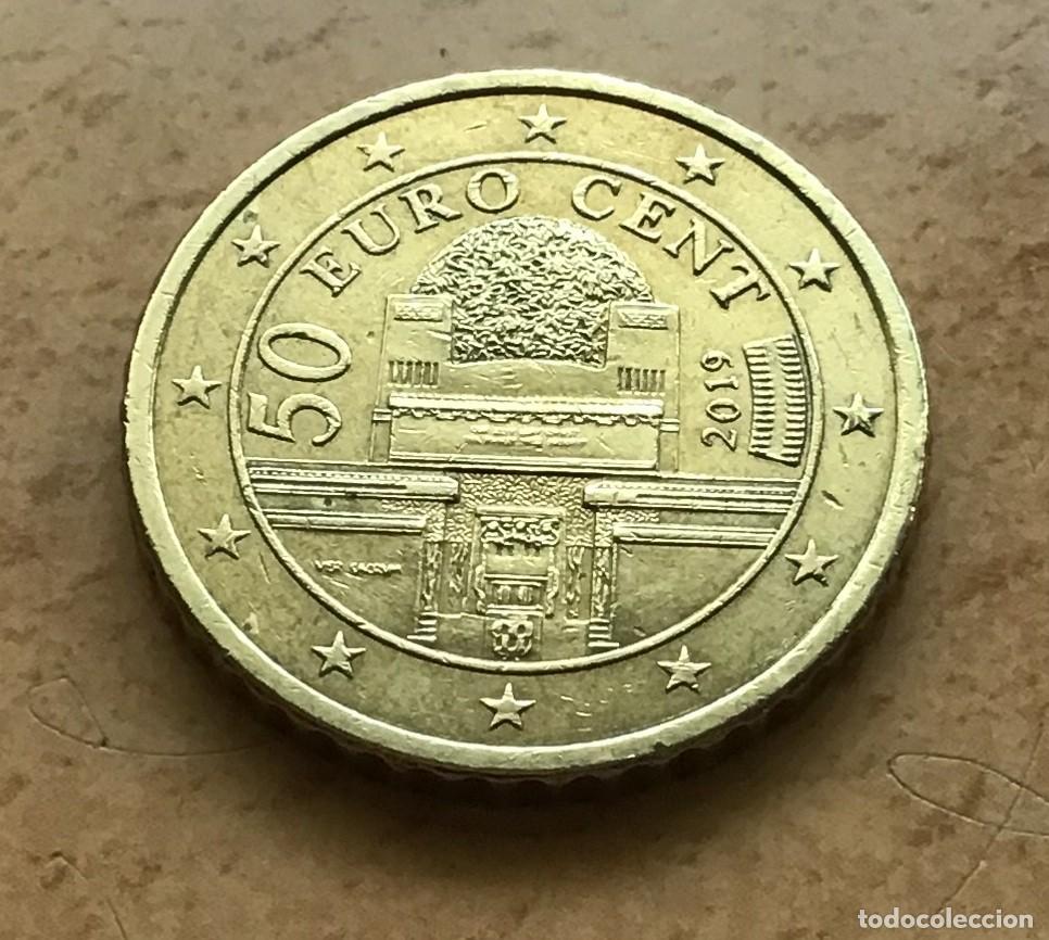 Euros: 50 c&eacute;ntimos de euro de Austria. A&ntilde;o 2019