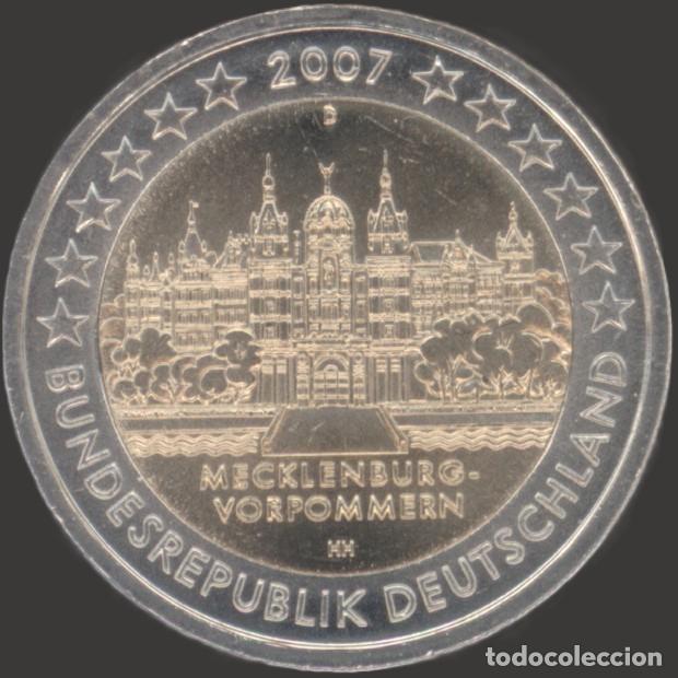 Euros: Germany D 2 Euro CC 2007 Schloss Schwerin UNC