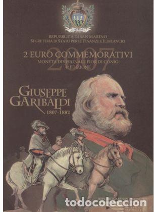 Euros: 2 Euro CC San Marino 2007 Garibaldi UNC in Folder UNC