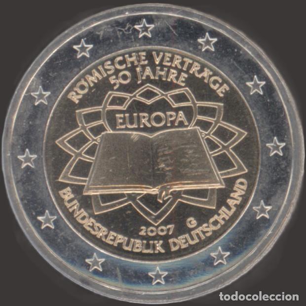 Euros: Germany G 2 Euro CC 2007 Treaty of Rome UNC