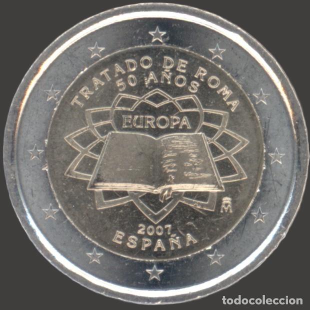 Euros: Spain 2 Euro CC 2007 Treaty of Rome UNC