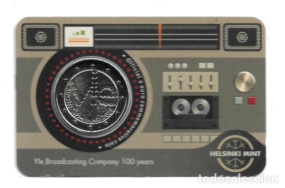 Euros: FINLANDIA 2026. COINCARD DE 2 &euro; DEDICADO A 100 A&Ntilde;OS DE RADIODIFUSION EN FINLANDIA. VERSION INGLESA.