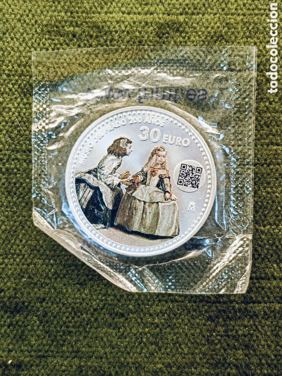 Euros: MONEDA 30 EUROS ESPA&Ntilde;A 2019 - 200 ANIV. MUSEO DEL PRADO - LAS MENINAS - EN BOLSITA ORIGINAL FNMT