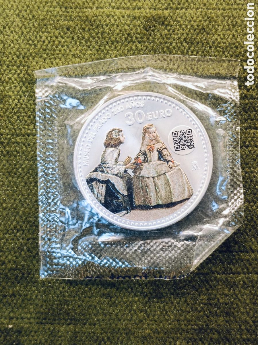 Euros: MONEDA 30 EUROS ESPA&Ntilde;A 2019 - 200 ANIV. MUSEO DEL PRADO - LAS MENINAS - EN BOLSITA ORIGINAL FNMT