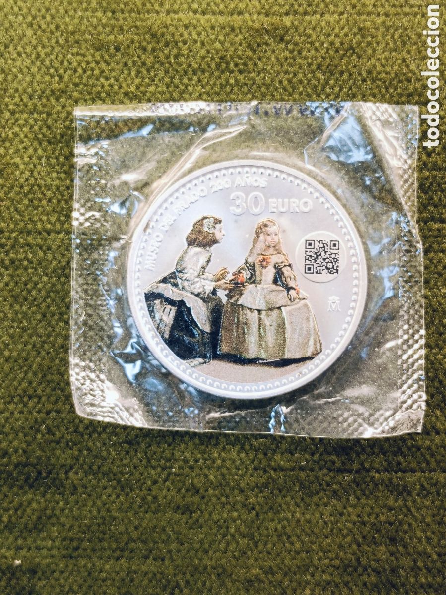 Euros: MONEDA 30 EUROS ESPA&Ntilde;A 2019 - 200 ANIV. MUSEO DEL PRADO - LAS MENINAS - EN BOLSITA ORIGINAL FNMT