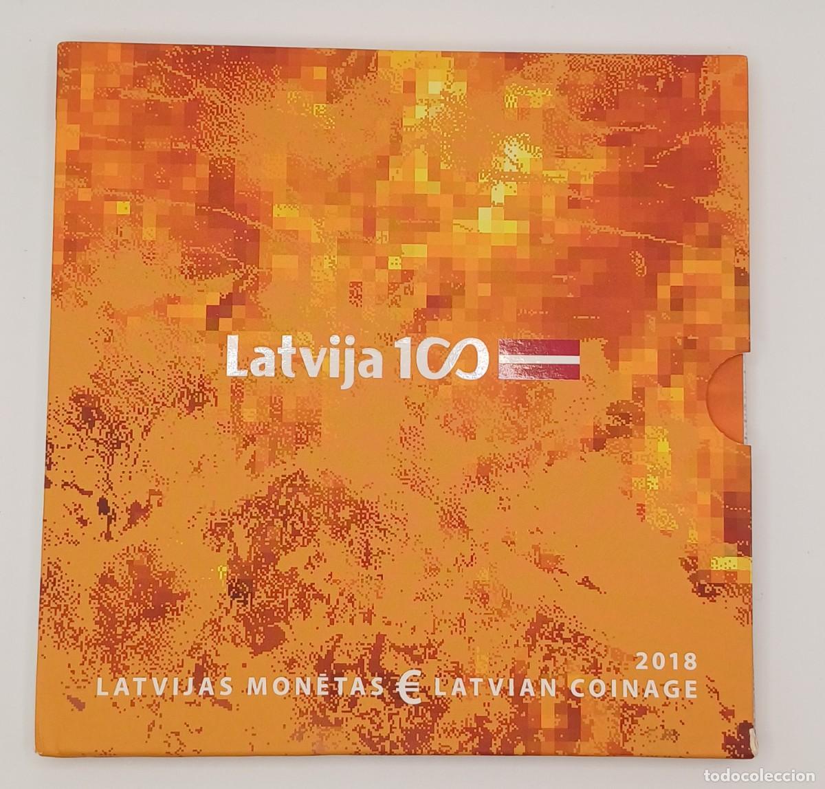Euros: LETONIA CARTERA OFICIAL 2018 BU - 8 VALORES + 2 E. CONM. ESTADOS BALTICOS