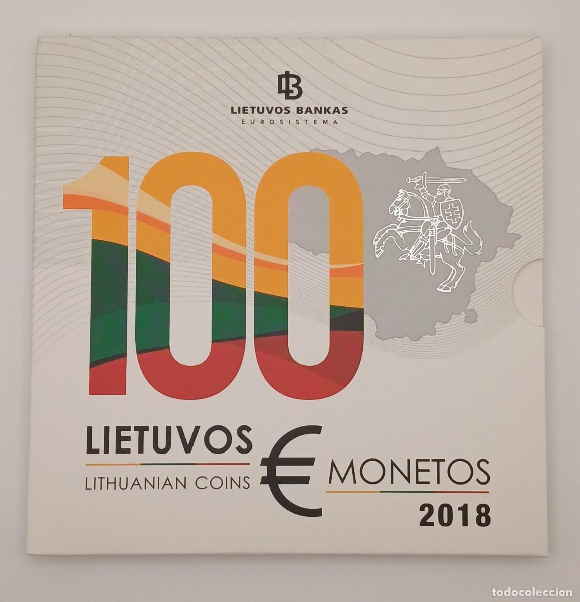 Euros: LITUANIA CARTERA OFICIAL 2018 BU - 8 VALORES + 2 E. CONM. ESTADOS BALTICOS