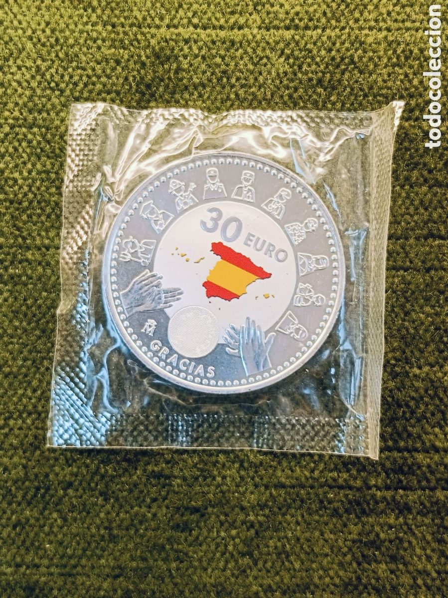 Euros: 30 EUROS - 2020 HOMENAJE A LOS HEROES DE LA PANDEMIA COVID - PLATA S/C EN SU FUNDA ORIGINAL FNMT
