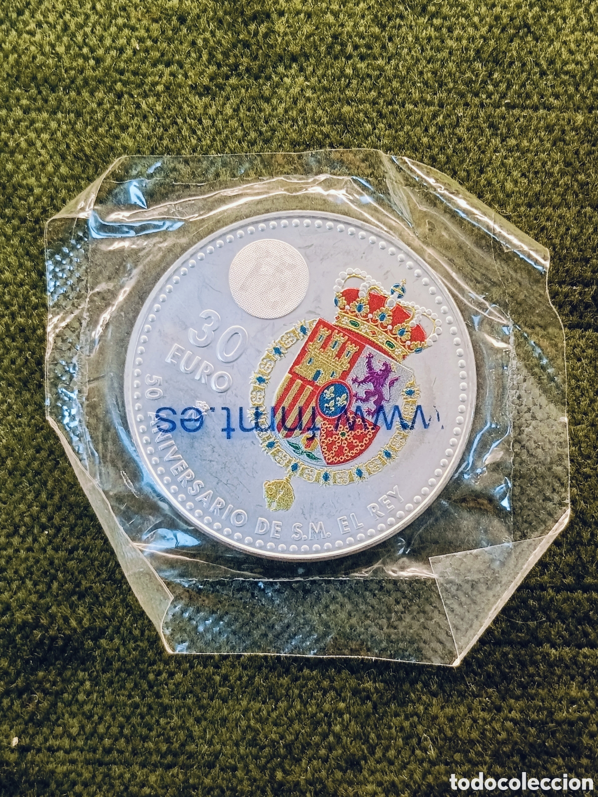 Euros: ESPA&Ntilde;A 2018. MONEDA DE 30 EUROS DE PLATA DEDICADA AL 50 ANIVERSARIO REY FELIPE. EN SU FUNDA ORIGINAL