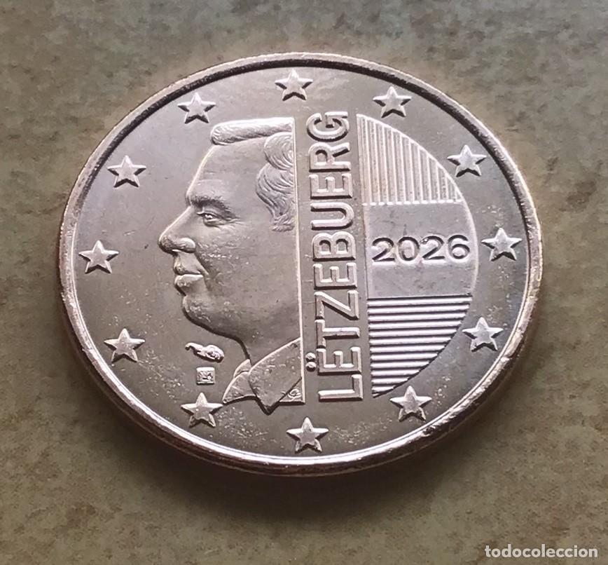Euros: 5 c&eacute;ntimos de euro de Luxemburgo. A&ntilde;o 2026. Nuevo dise&ntilde;o. Sin circular