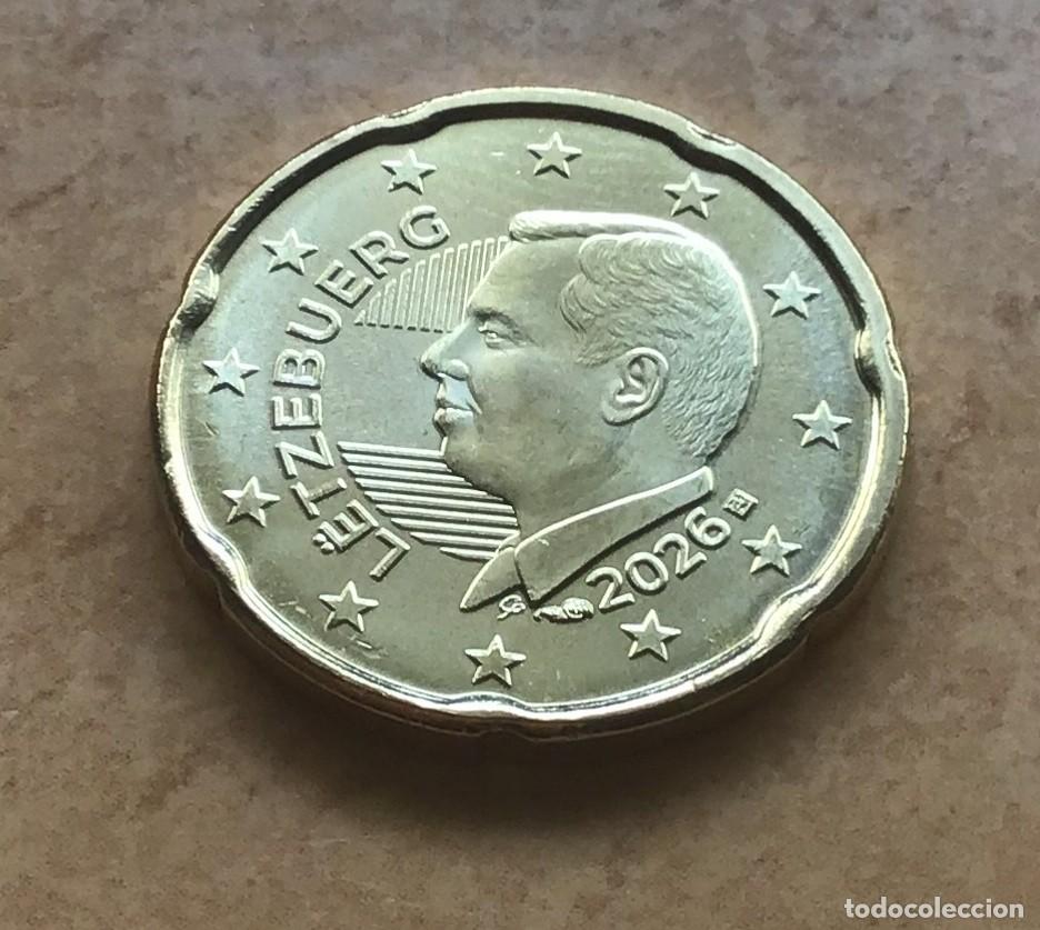 Euros: 20 c&eacute;ntimos de euro de Luxemburgo. A&ntilde;o 2026. Nuevo dise&ntilde;o. Sin circular