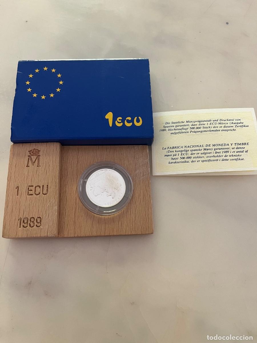 Euros: Espa&ntilde;a. 1989. 1 ecu de plata.