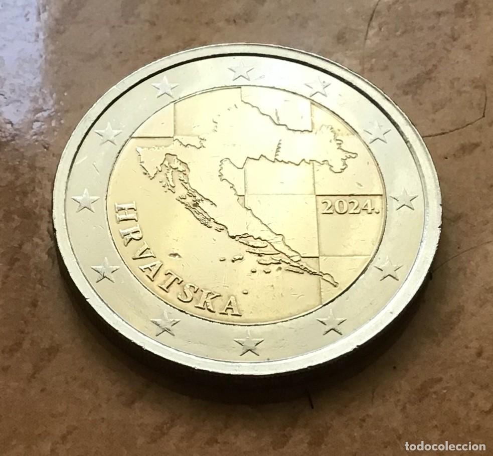 Euros: 2 euros de Croacia. A&ntilde;o 2024