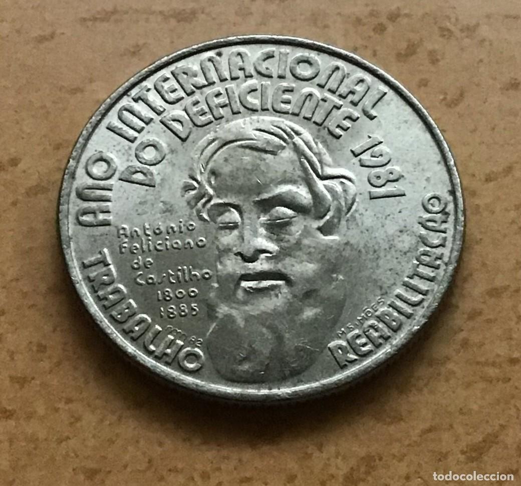 Euros: 25 escudos conmemorativos de Portugal. 1981 A&ntilde;o internacional de la discapacidad. A&ntilde;o 1982