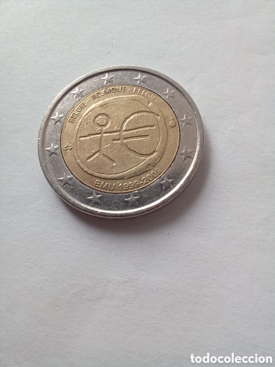 Euros: MONEDA 2 EUROS CONMEMORATIVOS B&Eacute;LGICA - A&Ntilde;O 2009 (10&deg; ANV. DEL INICIO DE LA UEM)