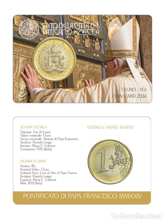 Euros: VATICANO 1 EURO 2024 - COINCARD EXTRAORDINARIA N&ordm; 4 - PAPA FRANCISCO