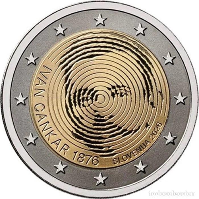 Euros: 2 euros ESLOVENIA 2026 150 a&ntilde;os del nacimiento Ivan Cankar