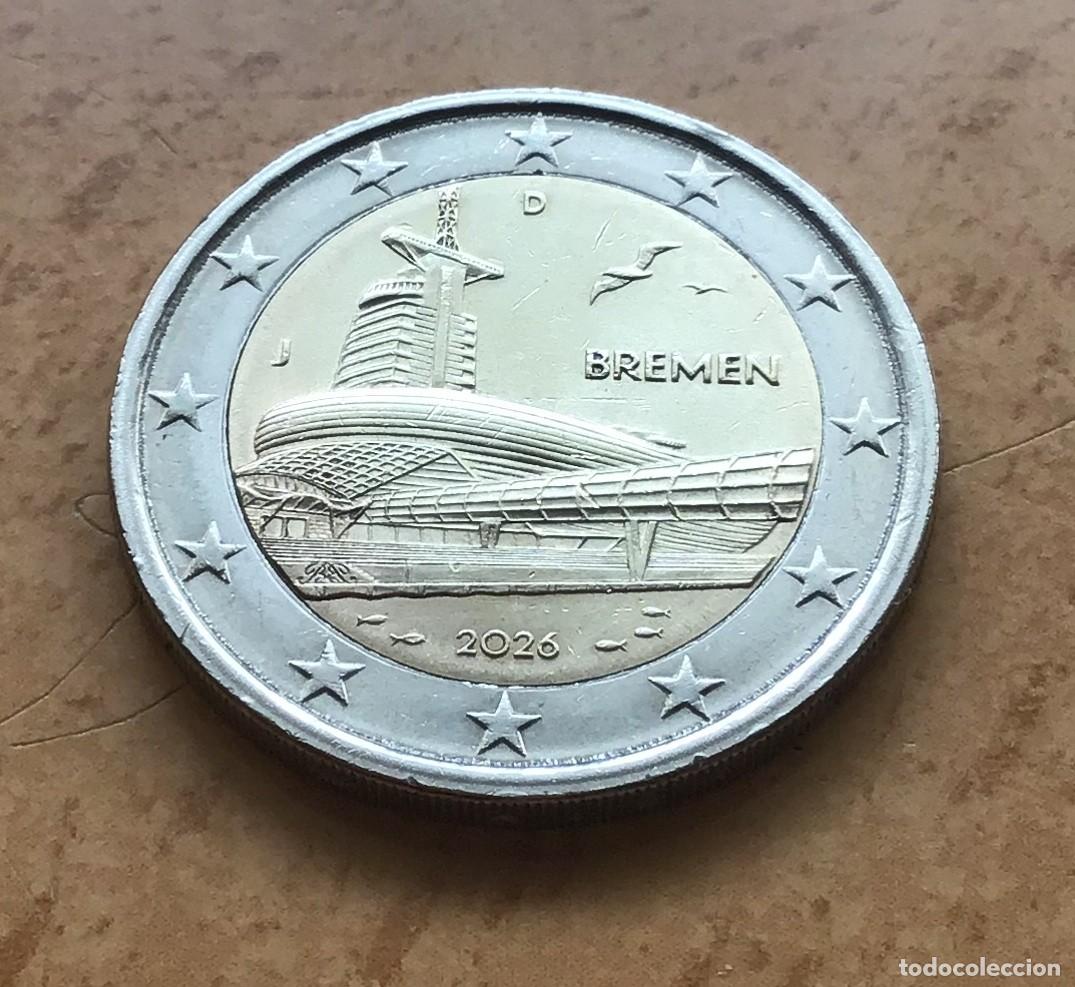 Euros: 2 euros conmemorativos de Alemania. Bremen. A&ntilde;o 2026 ceca J. Circulada EBC