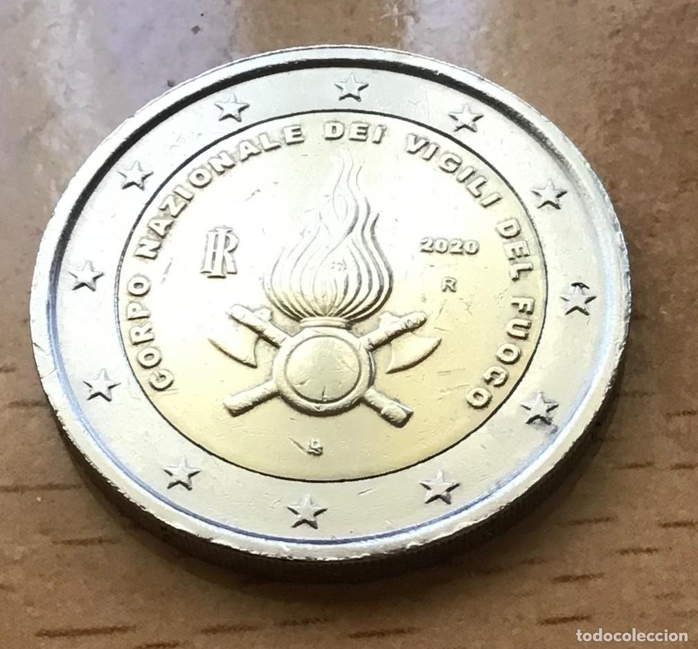 Euros: 2 euros conmemorativos de Italia. Cuerpo de bomberos. A&ntilde;o 2020. Circulada EBC