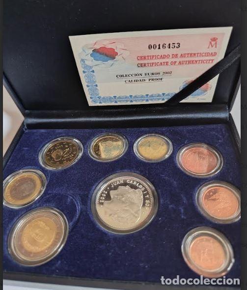 Euros: SET CAJA ESTUCHE FNMT EUROS ESPA&Ntilde;A 2002 PROOF CON MONEDA PLATA DE 12 EUROS CERTIFICADO ORIGINAL