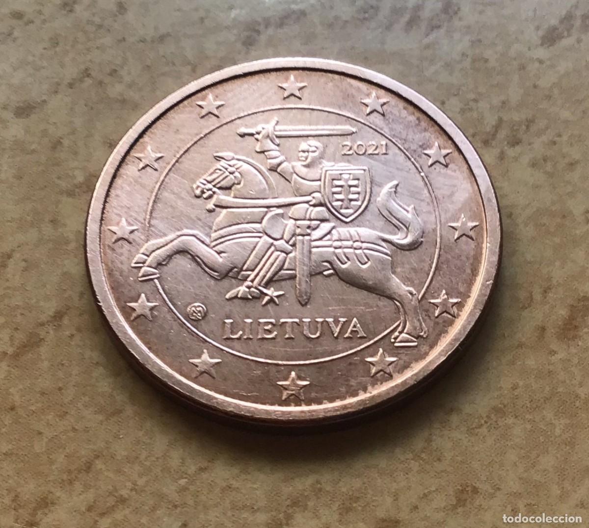 Euros: 5 c&eacute;ntimos de euro de Lituania. A&ntilde;o 2021