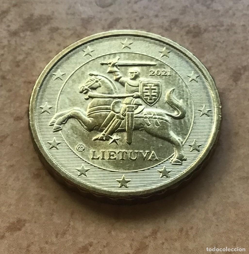 Euro: 10 c&eacute;ntimos de euro de Lituania. A&ntilde;o 2021