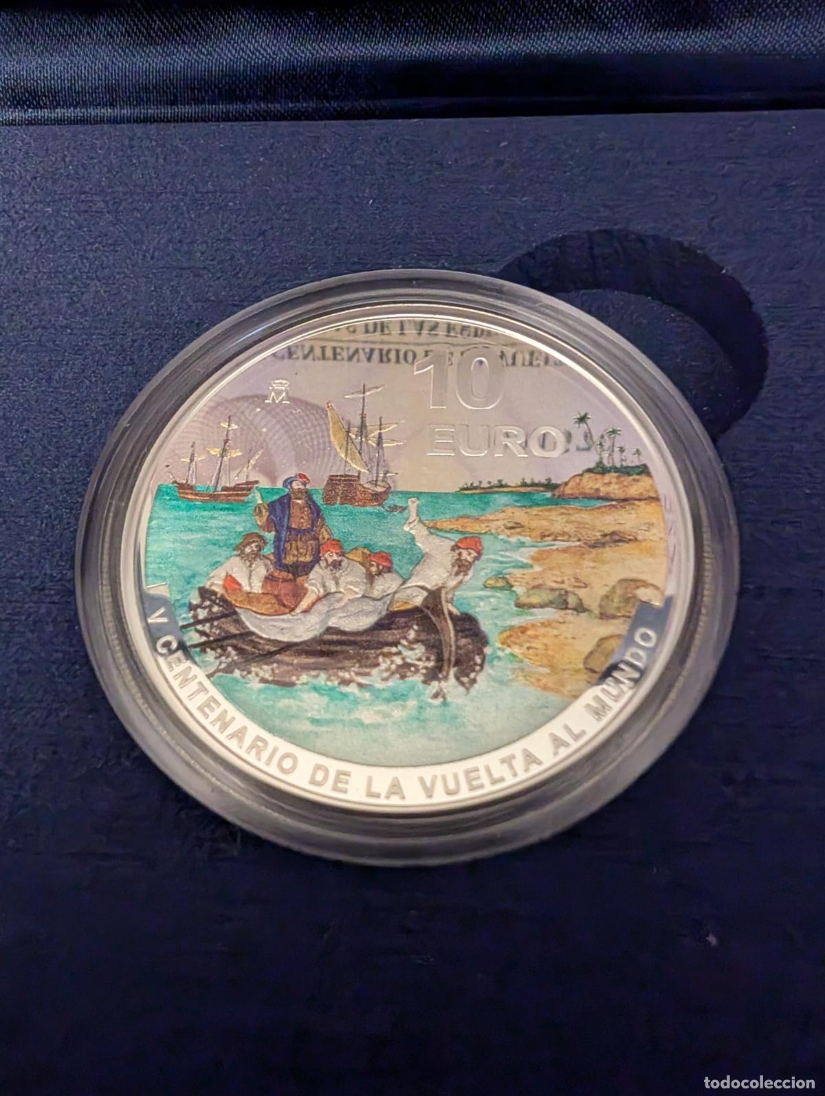 Euros: ESPA&Ntilde;A 2021. V CENTENARIO DE LA VUELTA AL MUNDO. LLEGADA A LAS ISLAS DE LAS ESPECIAS. 10 &euro; DE PLATA