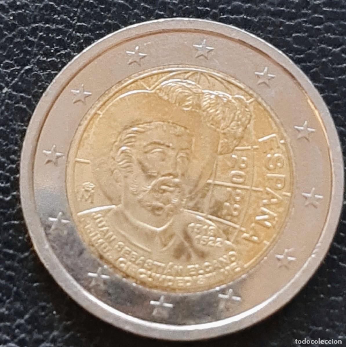 Euros: Espa&ntilde;a 2022 2 euros Vuelta al mundo El Cano moneda conmemorativa