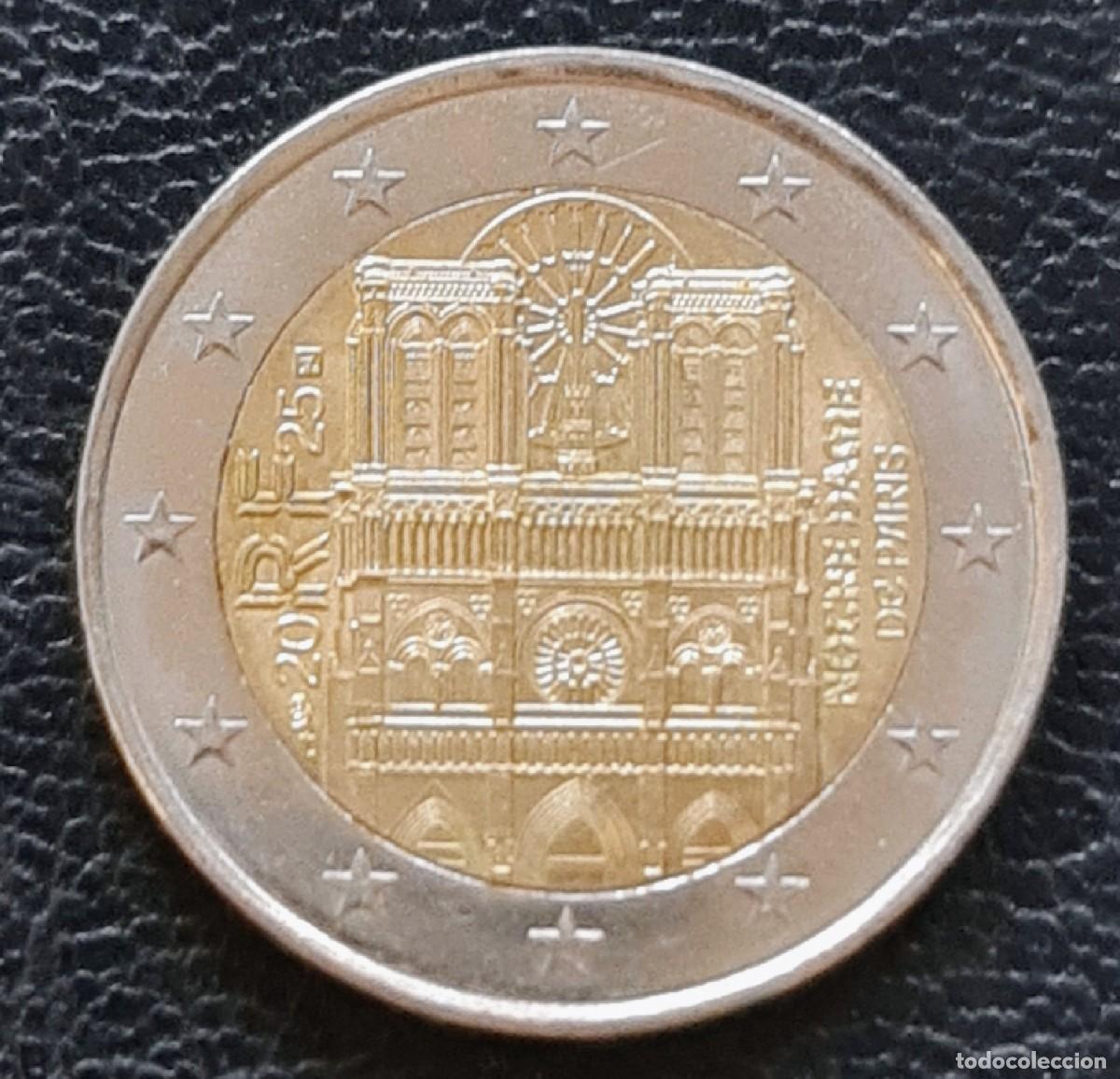 Euros: Francia 2025 2 euros catedral Notre Dame moneda conmemorativa