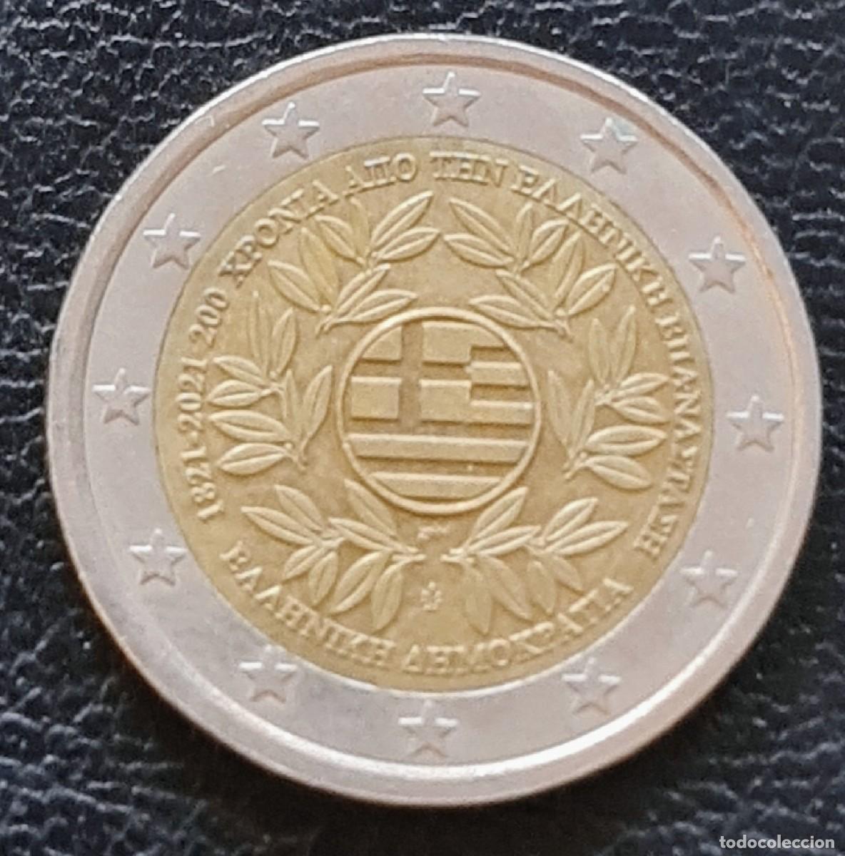 Euros: Grecia 2021 2 euros Revoluci&oacute;n griega 200 a&ntilde;os moneda conmemorativa