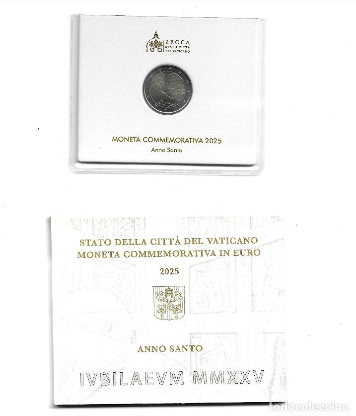 Euros: VATICANO 2025. CARTERA, COINCARD DE 2 &euro; DEL A&Ntilde;O SANTO JUBILEO MMXXV.