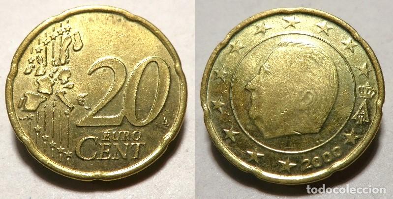 Euros: Moneda de B&eacute;lgica 20 c&eacute;ntimos de Euro a&ntilde;o 2000