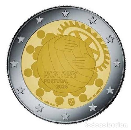 Euros: PORTUGAL 2 E. 2026 - ROTARY CLUB DE PORTUGAL - SIN CIRCULAR -