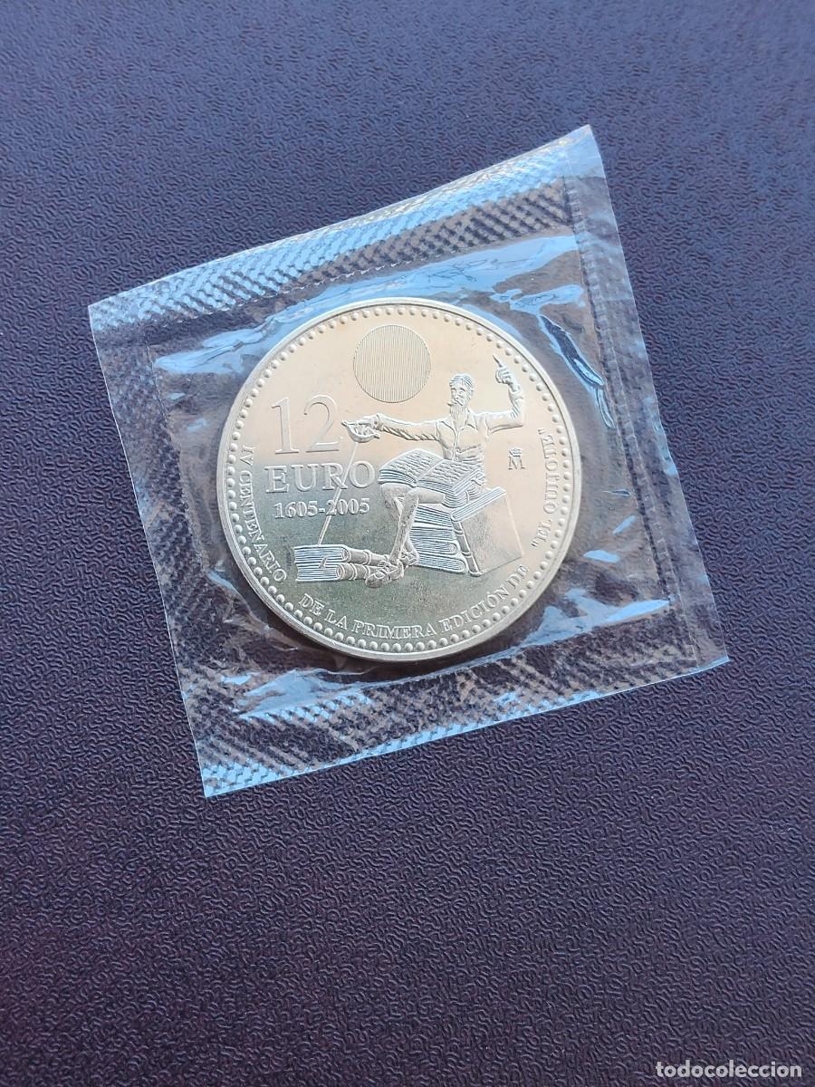 Euros: MONEDA DE 12 EUROS DE ESPA&Ntilde;A DEL A&Ntilde;O 2005.DON QUIJOTE.DE PLATA.