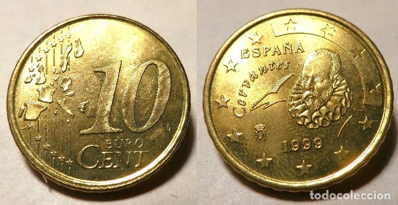 Euros: Moneda de Espa&ntilde;a 10 c&eacute;ntimos de Euro a&ntilde;o 1999 SC