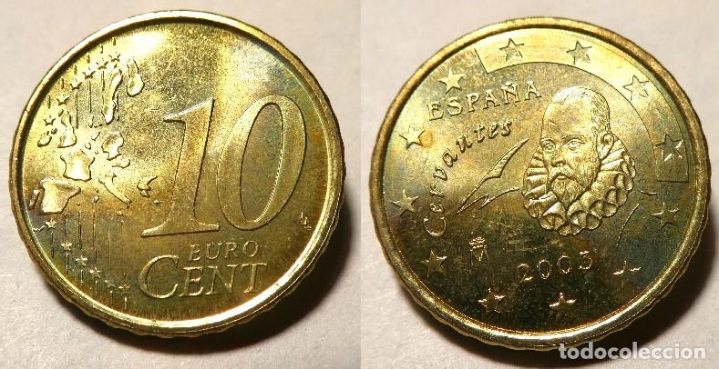 Euros: Moneda de Espa&ntilde;a 10 c&eacute;ntimos de Euro a&ntilde;o 2003 SC