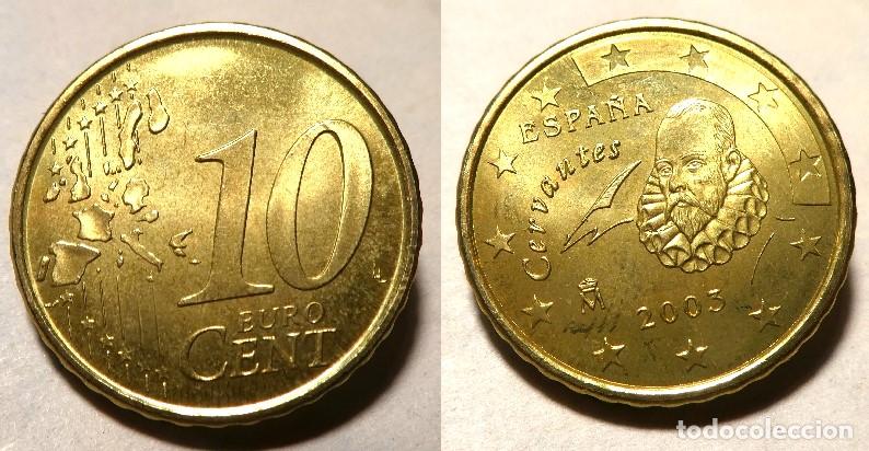 Euros: Moneda de Espa&ntilde;a 10 c&eacute;ntimos de Euro a&ntilde;o 2003 SC