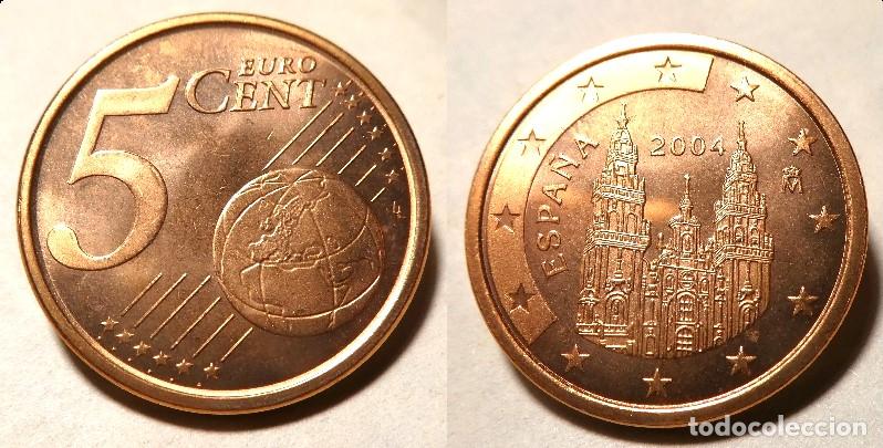 Euros: Moneda de Espa&ntilde;a 5 c&eacute;ntimos de Euro a&ntilde;o 2004 SC