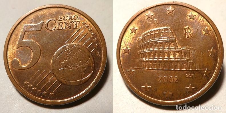 Euros: Moneda de Italia 5 c&eacute;ntimos de Euro a&ntilde;o 2002 SC